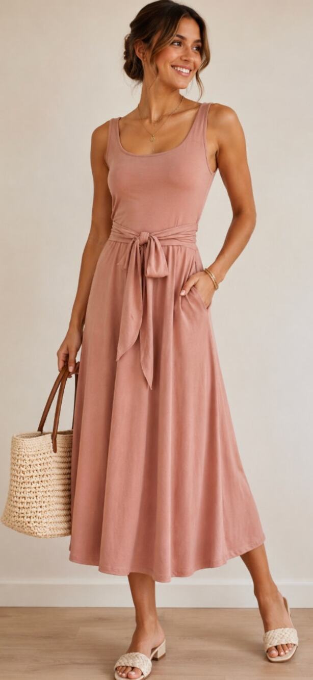 Reformation Helina Dress in Blush
